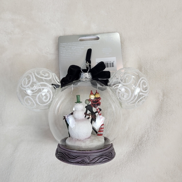 Disney Jack Skellington Mickey Icon Glass Dome Ornament Nightmare Christ… - Picture 3 of 9